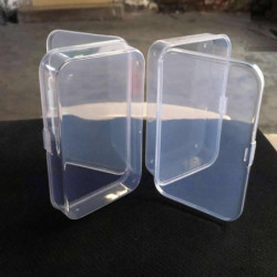 2pack Klar Plast Transparent Med Lock Lagring Låda Samling Behållare Fall Sändningsy102