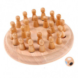 1set Barn Trä Minne Match Pinne Schack Spel Pedagogisk Färg Kognitiv Förmåga Minne Träning Leksaker