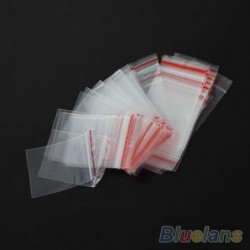 100pcs 4x6cm Smycken Ziplock Blixtlås Blixtlås Låsa återförslutningsbar Plast Poly Klar Påsar