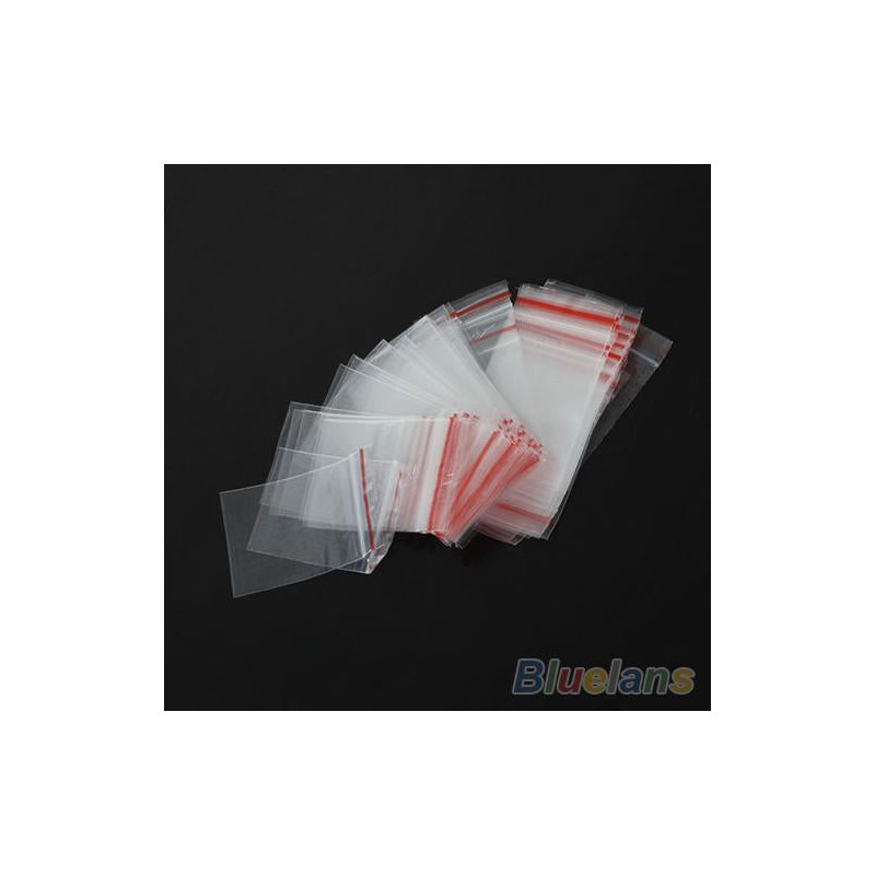 100pcs 4x6cm Smycken Ziplock Blixtlås Blixtlås Låsa återförslutningsbar Plast Poly Klar Påsar