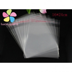 16cm X 24cm Transparent Förpackning Lagring Påsar Med Själv Lim Täta 48pcs Massa 19010005 16 X 24d48