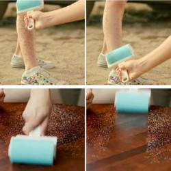 Super Klibbig Tvättbar Damm Lint Vält Med Omslag För Ludd Sällskapsdjur Hår Damm Remover Lint Stickning