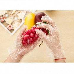 100 X Disponibel Klar Polyeten Handskar Plast Mat Säker Rengöring Handske Kök Catering Matservering