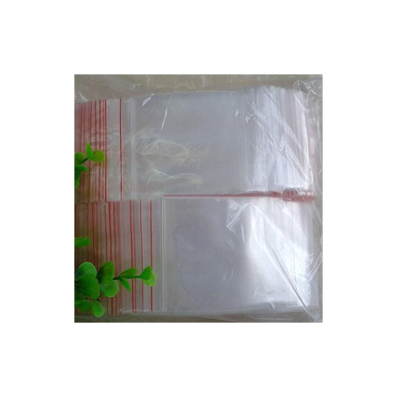 200 Ziplock Lagring Påsar Transparent Plast Dragkedja Påsar 7 X 10 Cm