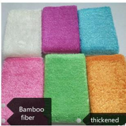 10 St Magi Svamp Med Torka Rena Bambu Fiber Trasa Ej Pinne Olja Merceriserad Sammet Maträtter Rengöring