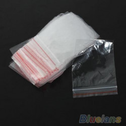 100pcs 5x7cm Smycken Ziplock Blixtlås Blixtlås Låsa återförslutningsbar Plast Poly Klar Påsar