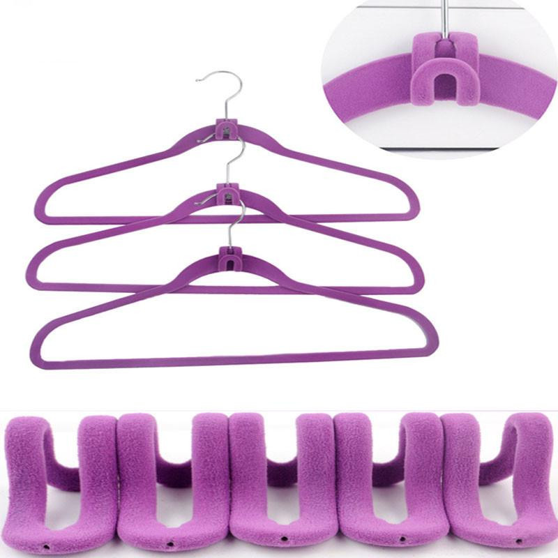 10 St Mini Hem Kreativ Flockas Kläder Galge Resa Flockas Multifunktions Lätt Krok Closet Arrangör