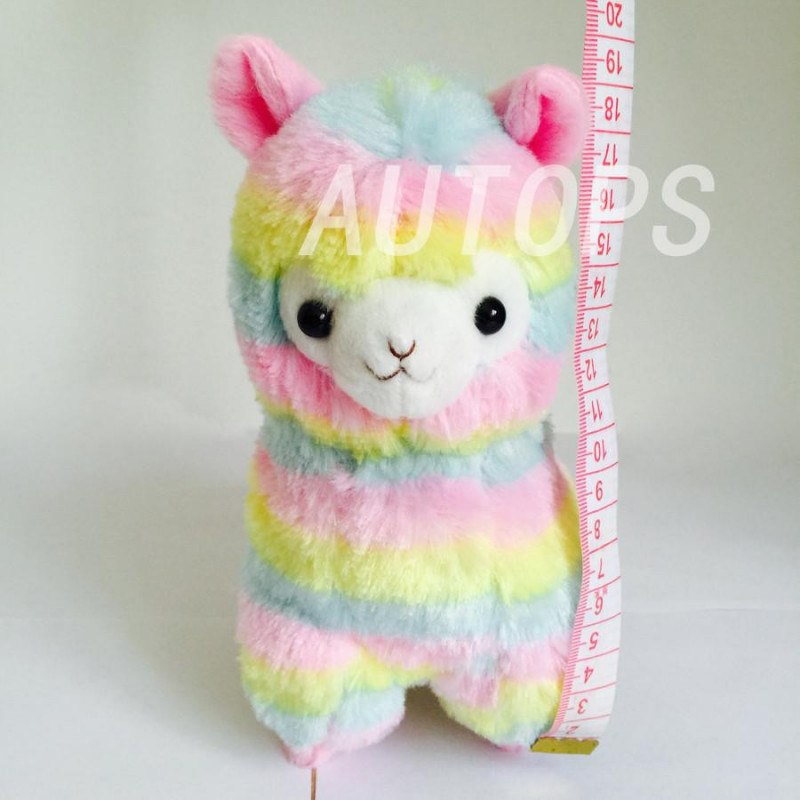 17cm Regnbåge 1 X Alpacka Vicugna Pacos Plysch Leksak Japansk Mjuk Plysch Alpacasso Bebis Plysch Fylld