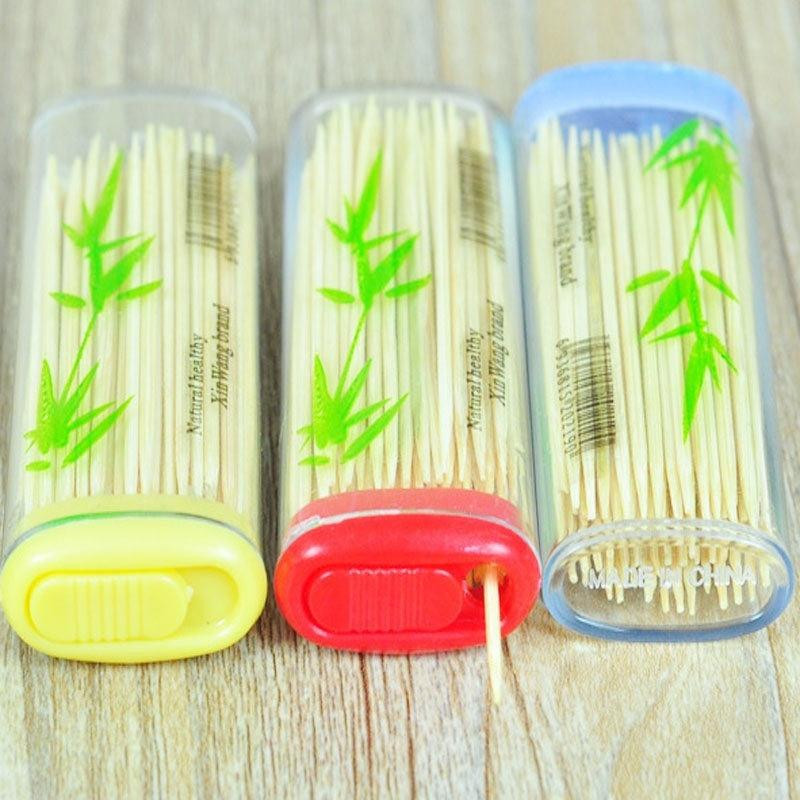 Bärbar Plast Tandpetare Boxed Grön Nej Lukt Oral Dental Picks