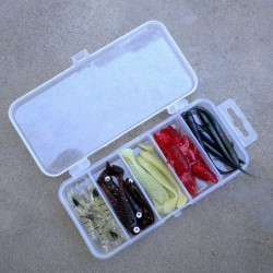 Bärbar Transparent Plast Fiske Locka Bete Låda Lagring Arrangör Behållare Fall