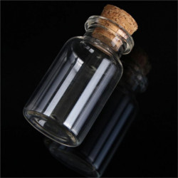 45mm X 24mm 12 Ml Hög Temperatur Motstånd Smoothtransparent Små Söt Mini Kork Opp Glas Flaska Vial