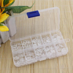 1 Pcs Lagring Verktyg Justerbar Plast 10 Gitter Pvc Lagring Låda Fall Smycken Pärla Mycket Liten Grejer
