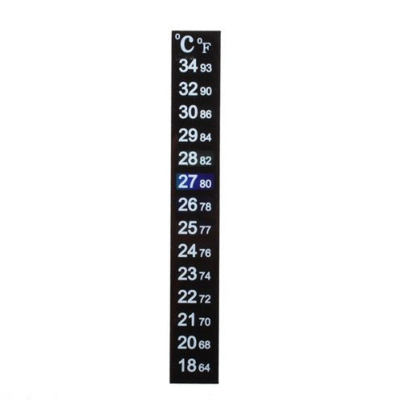SjÄlvhÄftande Dubbel Skala Digital Akvarium Fisk Tank Termometer Temperatur Sticker Svart