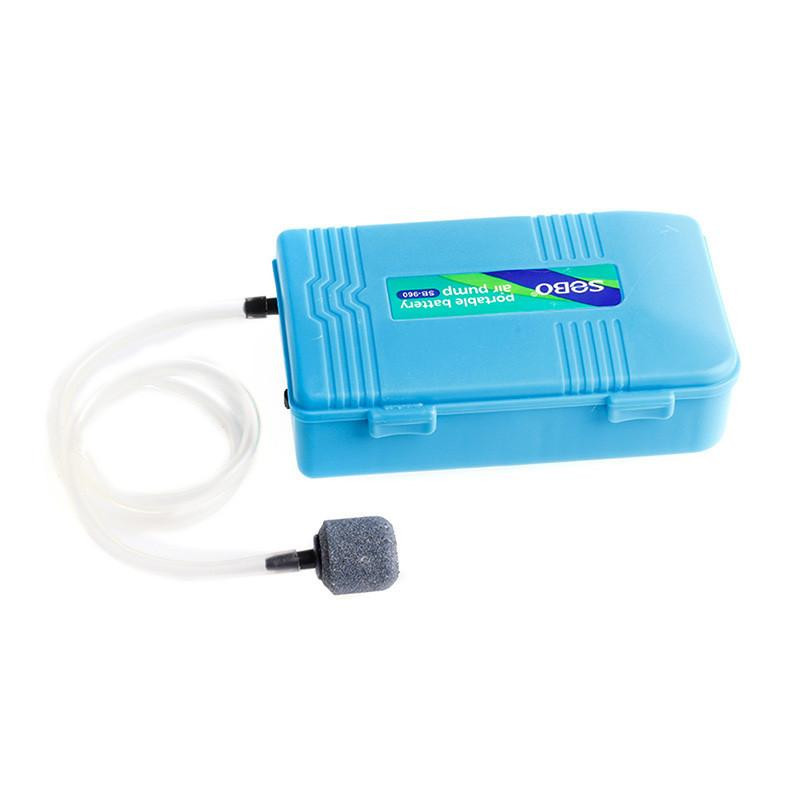 Akvarium Batteri Operated Fisk Tank Luft Pump W Luft Sten Luftare Syre Bärbar
