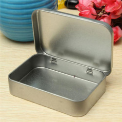överlevnad Utrustning Tenn Higen Lock Små Tömma Silver Flip Metall Lagring Låda Fall Arrangör För