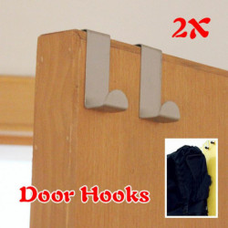 2pack Rost Stål Dörr Krokar Hängande Galge Hållare För Hängande Täcka Trasa Mat I Kitchenstrong