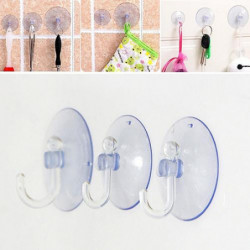 10 St Transparent Vägg Krokar Suckers Kök Badrum Galgar Sugning Kopp Krokar