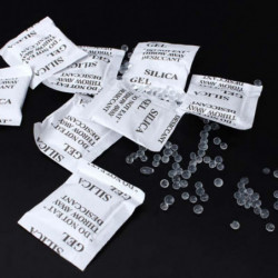 100 Förpackningar 1g Gift Silica Gel Torkpos Trunc Kök Rum Levande Rum Fukt Fuktig Absorbator Avfuktare