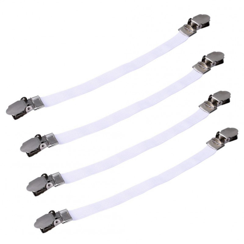 4x Strykning Styrelse Omslag Soffa Klämma Fasteners Spänna Säng Ark Greppar Bordsdukar Spänne Hållare