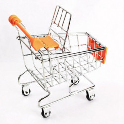 Mini Mataffär Handkärra Handla Verktyg Vagn Läge Lagring Orange Handla Vagn Lagring Leksak