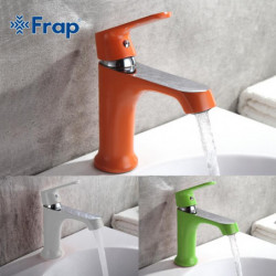 Frap Innovativ Mode Stil Hem Flera Färger Bad Handfat Kran Kall Och Vatten Kranar Grön Orange Vit F1031