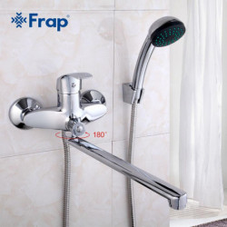 Frap En Uppsättning 30cm Längd Utlopp Roterad Mässing Kropp Badrum Dusch Kran Fyra Hantera Alternativ