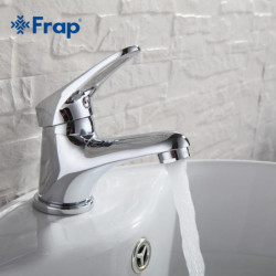 Frap Mini Sgg Elegant Badrum Handfat Kran Mässing Fartyg Sjunka Vatten Knacka Mixer Krom Avsluta F1013