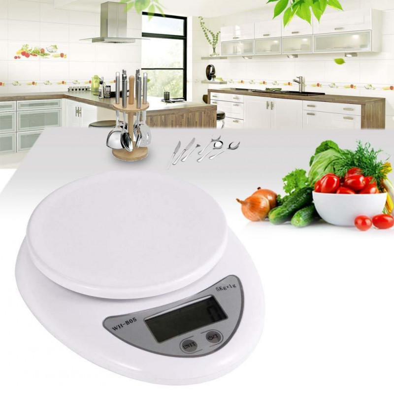 Exakt Digital Hushåll Kök Skala 5000g 1g 5kg Mat Diet Post Balans Mätning Vikt Led Elektronisk Skala