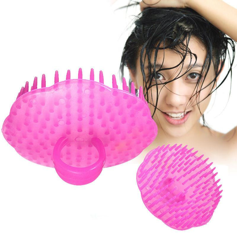 Schampo Tvättning Hår Massage Borsta Massager Hårkam Skalp Dusch Kropp Slumpmässig Färg