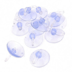 Sz Pvc Plast Sugning Kopp Krok 40mm 12 St Klar Blå