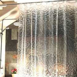 3d Vatten Effekt Kub Design Vatten Motstånd Badning Dusch Gardin Tyg Eva Vattentät Hem Badrum Gardiner