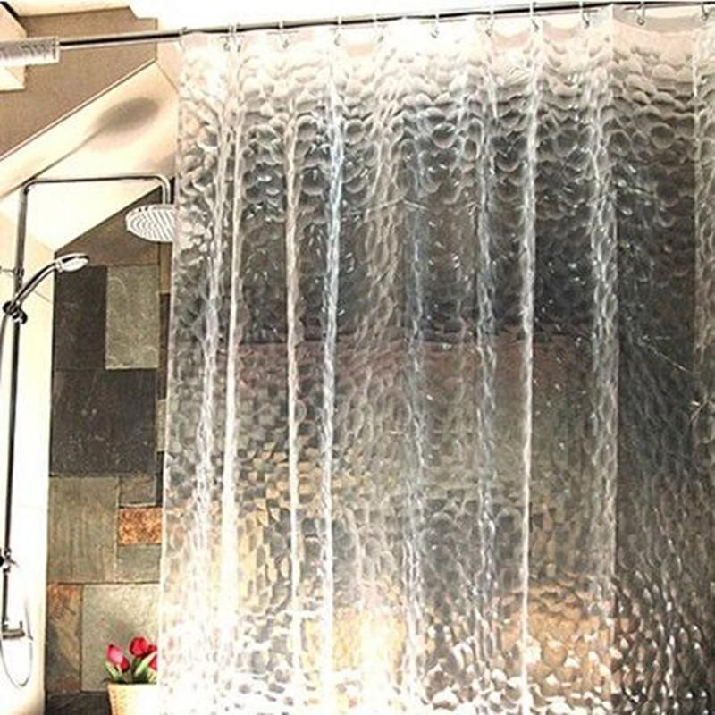3d Vatten Effekt Kub Design Vatten Motstånd Badning Dusch Gardin Tyg Eva Vattentät Hem Badrum Gardiner