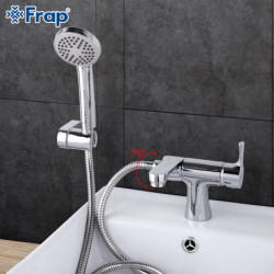 Klassisk Stil Handfat Kran Med Hand Dusch Kall Och Vatten Mixer 75 Grad Växla F1252