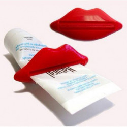 1 St Sexig Läpp Kyss Form Klämma Tandkräm Dispenser Squeezers Tandkräm Squeezed Ut Rengöringsmedel