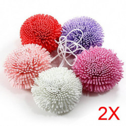 2pcs Bad Dusch Kropp Skrubba Puff Svamp Maska Eva Färgrik Bad Boll Tb