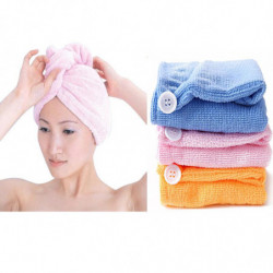 Microfiber Bad Badning Dusch Keps Snabbt Torr Handduk Hår Magi Torkning Turban Slå In Hatt Caps Handdukar