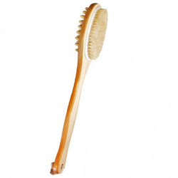 Naturlig Lång Trä Trä Kropp Borsta Massager Bad Dusch Tillbaka Spa Scrubber E2shopping