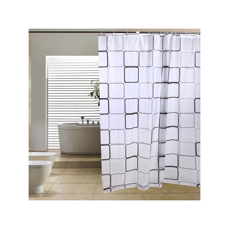Hghomodern Badrum Dusch Gardiner Lång Med Krokar 180 X 200 Centimeter Inre Känner