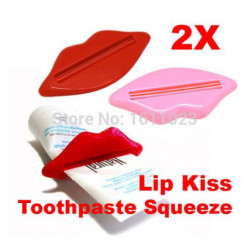 2pack Badrum Läpp Kyss Lätt Tryck Rör Dispenser Tandkräm Essnings Grej E2shopping Ramdom Färg