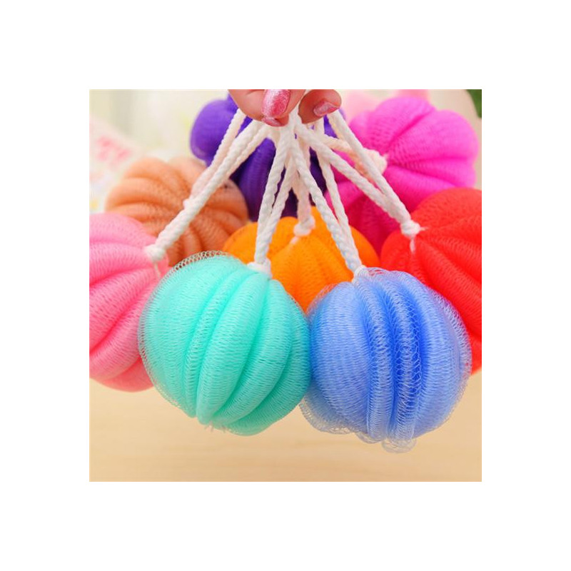 Mode Pumpa Formad Lon Exfoliante Bad Boll Svamp Kropp Dusch Borsta Tillbaka Scrubber Kropp Rengöringsmedel