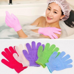 100% Lon Exfoliating Bad Handske Fem Fingrar Bad Handskar Familj L40