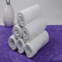 30 X 60 Centimeter Vit Mjuk Handduk Microfiber Tyg Ansikte Handduk Bärbar Terry Hotell Bad Tvättlappar