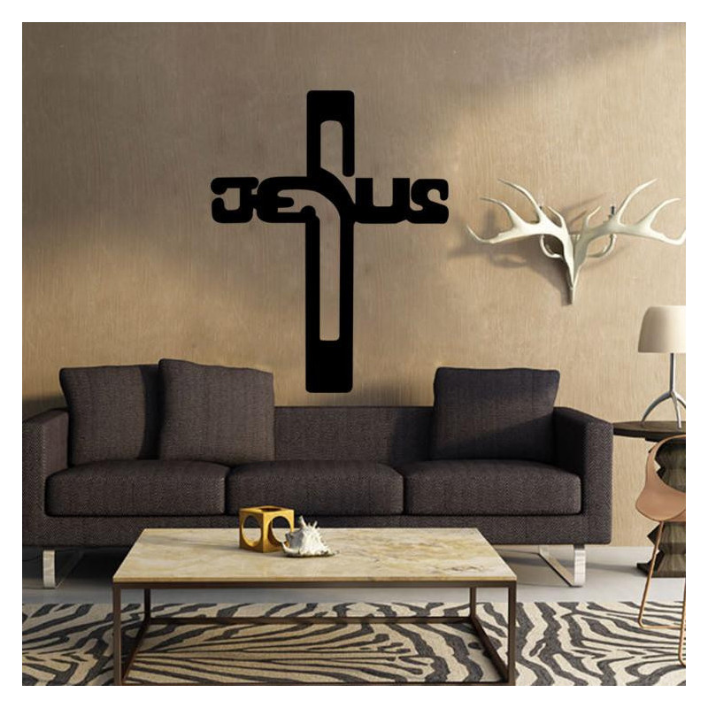 4130 Christan Gud Korsa Vägg Konst Sticker Dekal Jesus Kristus Psalm Be Bibel Sovrum Mural