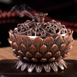 Koppar Lotus Rökelse Brännare Legering Mini Tibetan Rökelse Brännare Sandelträ Rökelsekar Hem Dekor