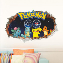 Tecknad Serie Pokemon Gå Vägg Klistermärken Levande Rum Sovrum Barn Rum Dekoration Vägg Dekaler Affisch