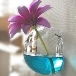 Hem Dekor Halvcirkelformig Vägg Hängande Glas Växt Blomma Vas Hydroponic Terrarium Fisk Tank Bröllop