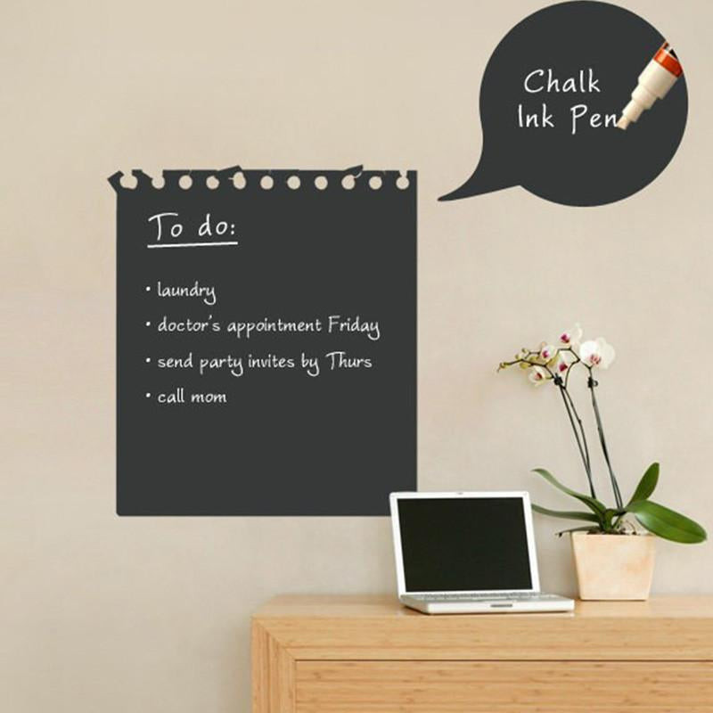 Avtagbar Svarta Tavlan Sticker Pvc Svarta Tavlan Vägg Sticker Hem Dekoration Planerare Tapet
