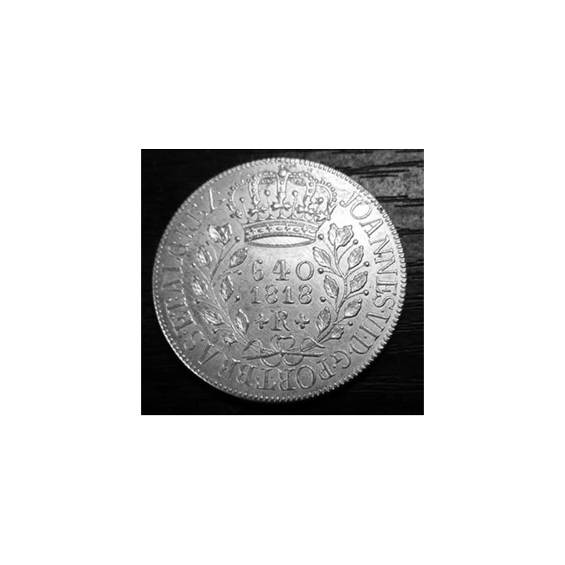 1818 R Brasilien 640 Reis Joao Vi Silver Plated Mynt