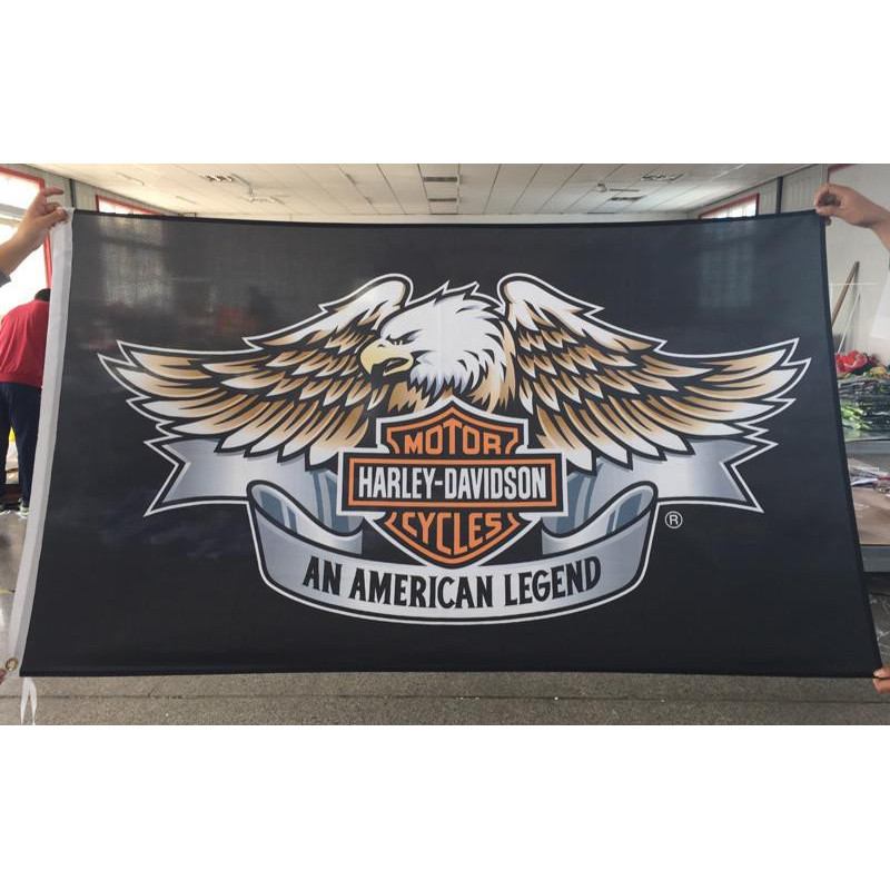 3ft X 5ft Hängande Motorcykel Klubb Baner Flagga Harley Tung Maskin Dekorativ Banderoller Och Flaggor