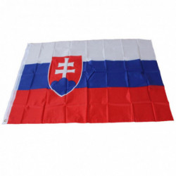 Lycklig 90 X150cm Slovakien Nationell Flagga Polyester 3 Ft X 5 Ft Polyester Tyger